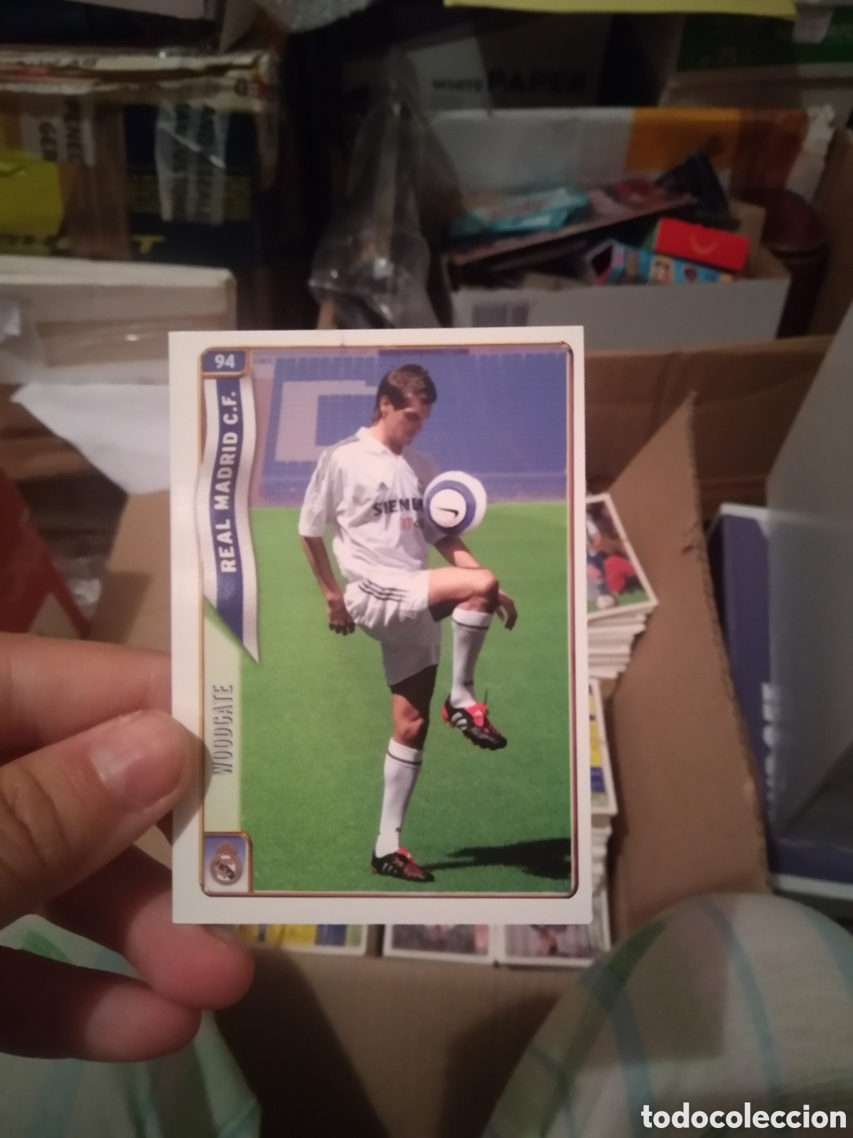 Figurine di Calcio: N&ordm; 94 WOODGATE REAL MADRID - CROMO F&Uacute;TBOL FICHAS LIGA 2004-2005 MUNDICROMO 04-05
