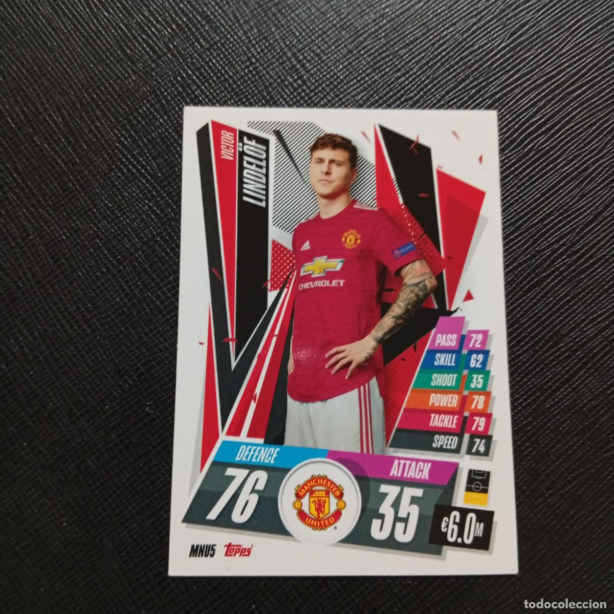 Cromos de Futebol: LINDELOF MANCHESTER UNITED TOPPS MATCH ATTAX 2020 2021 CROMO 20 21 FUTBOL - (MD01/02-3) PG52