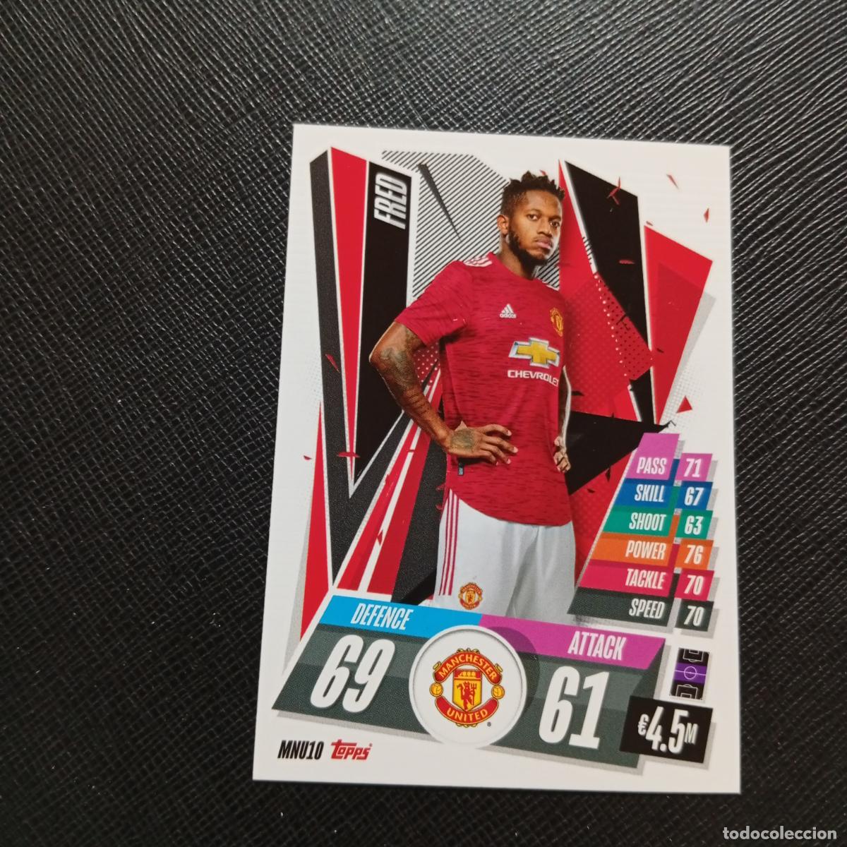 Fu&szlig;ball-Sticker: FRED MANCHESTER UNITED TOPPS MATCH ATTAX 2020 2021 CROMO 20 21 FUTBOL - (MD01/02-3) PG53