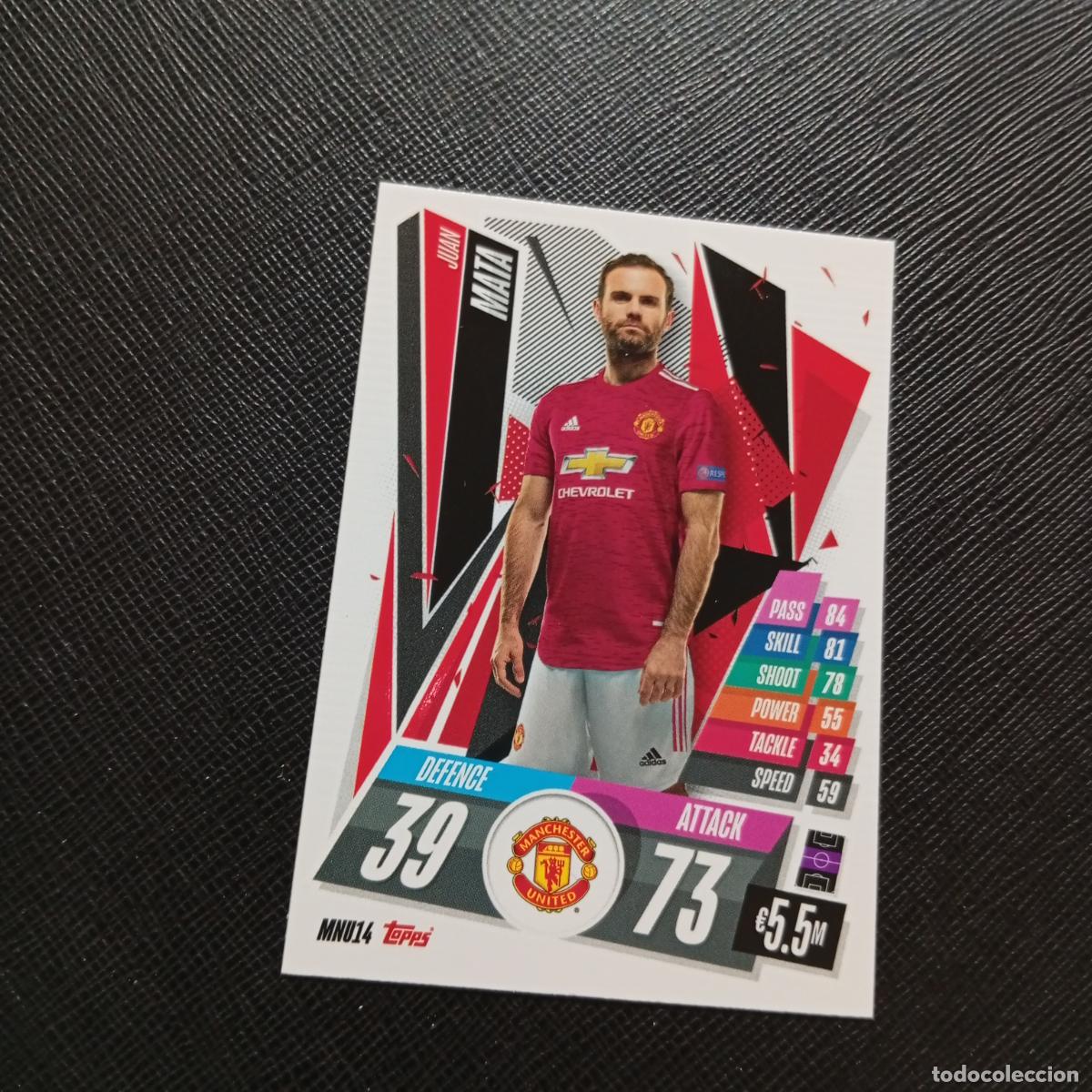 Fu&szlig;ball-Sticker: MATA MANCHESTER UNITED TOPPS MATCH ATTAX 2020 2021 CROMO 20 21 FUTBOL - (MD01/02-3) PG53