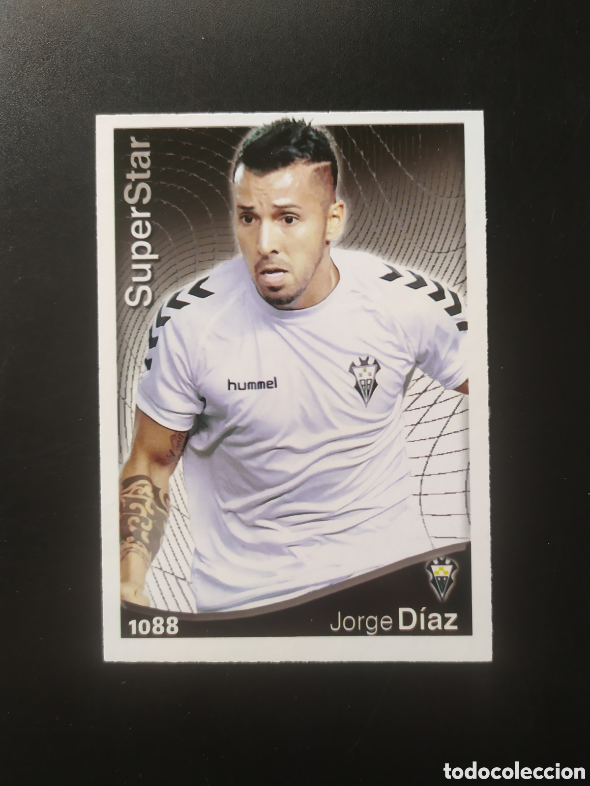 Cromos de F&uacute;tbol: Mundicromo fichas Liga 2014 2015 14 15 Jorge Diaz superstar n&deg; 1088 Albacete