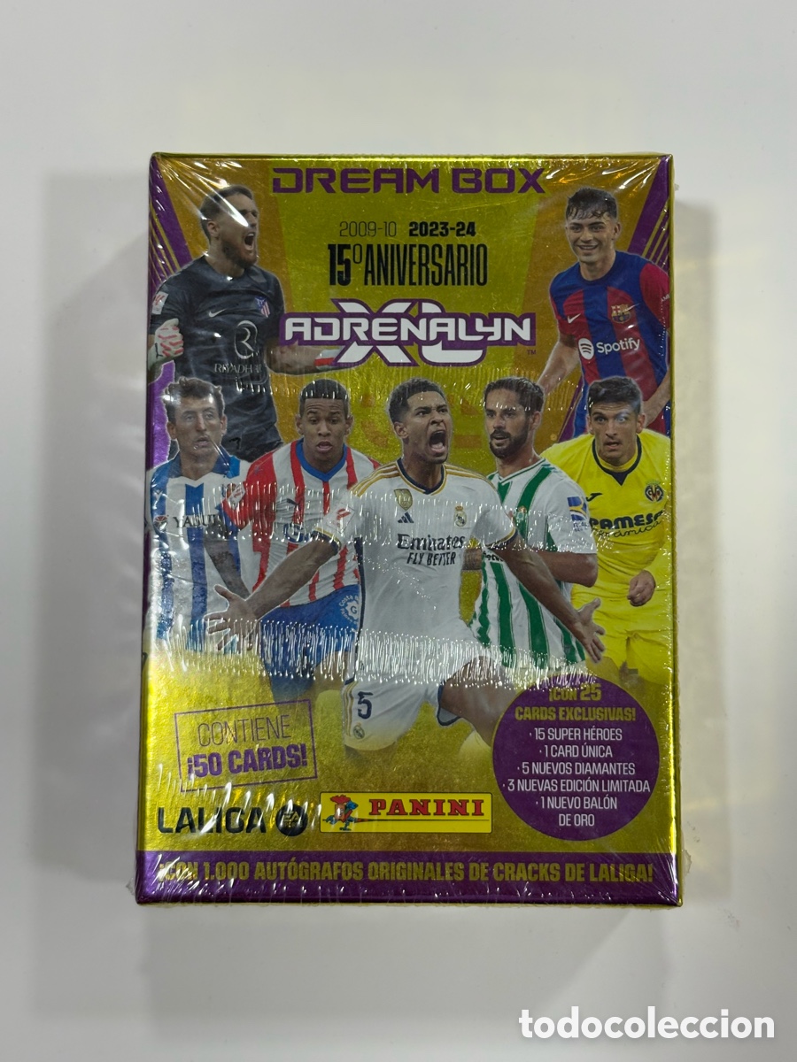Cartes &agrave; collectionner de Football: Dream Box 15 Aniversario Adrenalyn 2023-24 Lamine Yamal Balon Card &Uacute;nica Messi y Cristiano