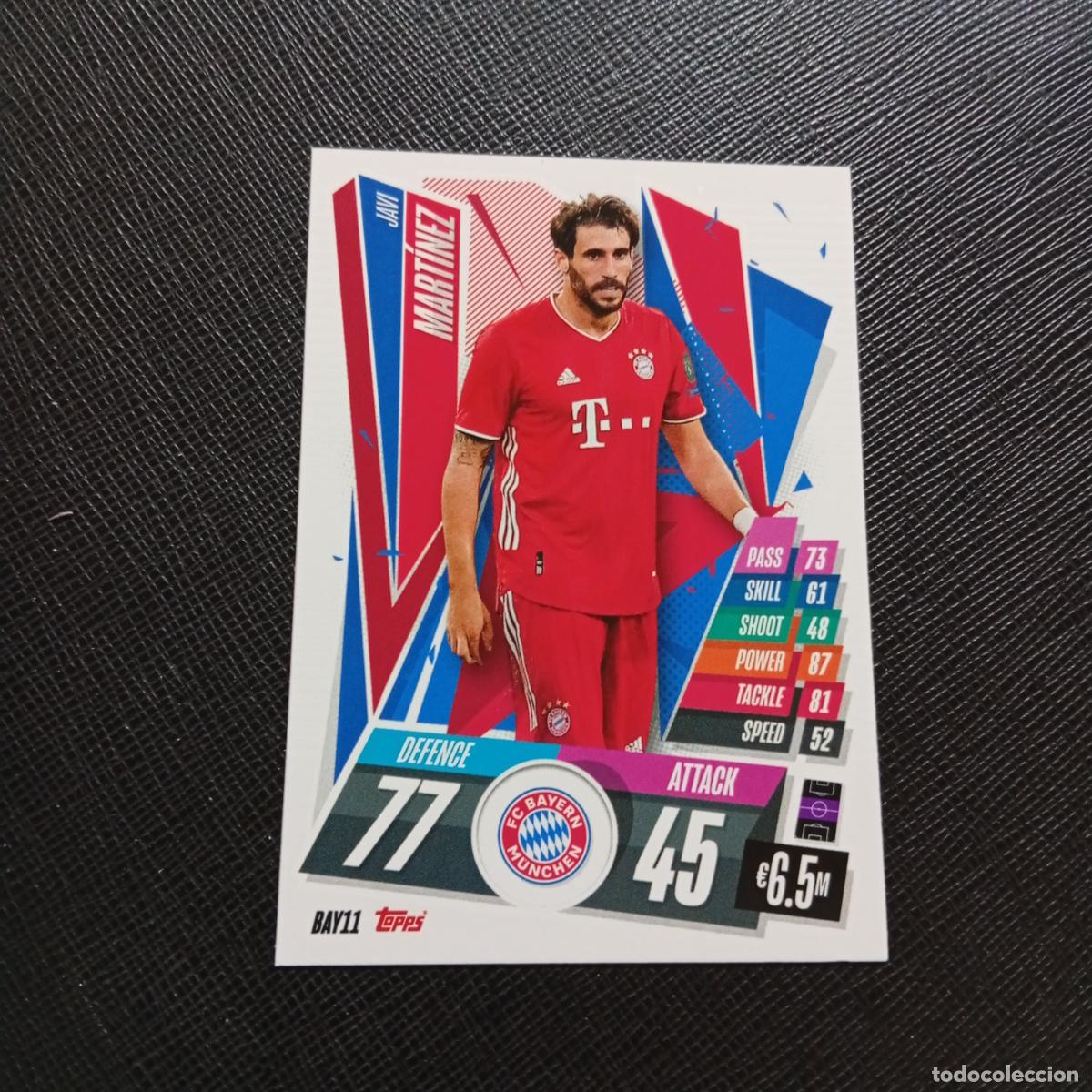 Cromos de Futebol: JAVI MARTINEZ BAYERN MUNICH TOPPS MATCH ATTAX 2020 2021 CROMO 20 21 FUTBOL - (MD01/02-3) PG55