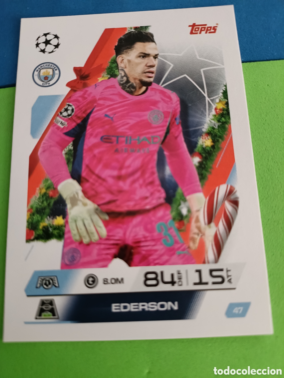 Cartes &agrave; collectionner de Football: Match Attax Topps 2025 2026 25 26 - Festive Calendar paralela 46 Ederson