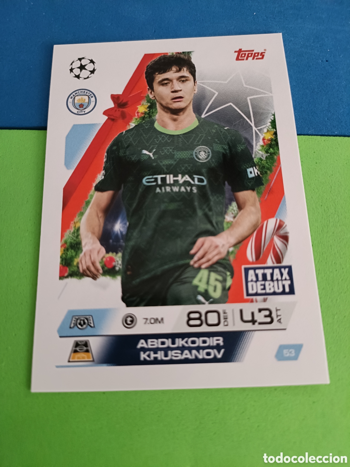 Cartes &agrave; collectionner de Football: Match Attax Topps 2025 2026 25 26 - Festive Calendar paralela 53 Khusanov