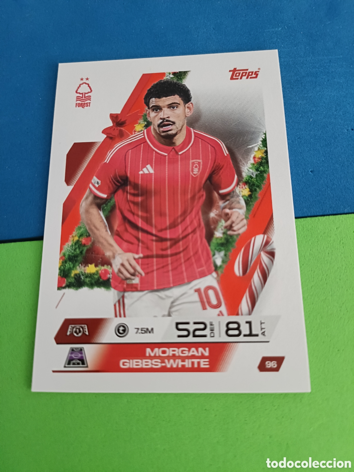 Cartes &agrave; collectionner de Football: Match Attax Topps 2025 2026 25 26 - Festive Calendar paralela 96 Morgan Gibbs-White