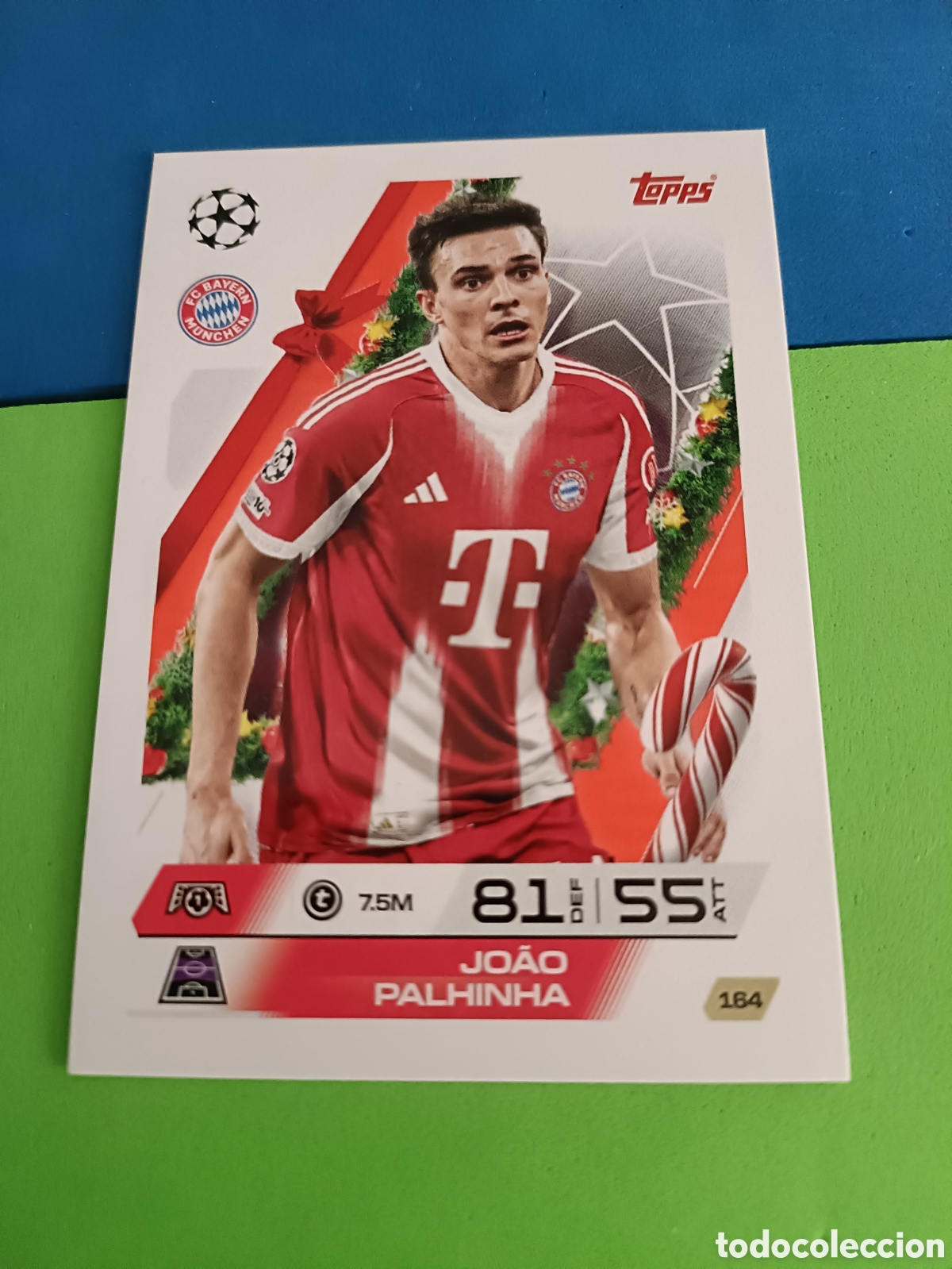 Fu&szlig;ball-Sticker: Match Attax Topps 2025 2026 25 26 - Festive Calendar paralela 164 Joao Palhinha