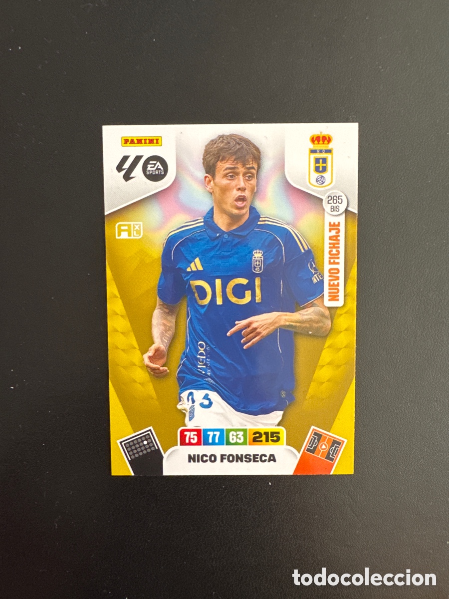 Cromos de F&uacute;tbol: NICO FONSECA OVIEDO NUMERO 265 BIS ADRENALYN 2025 2026