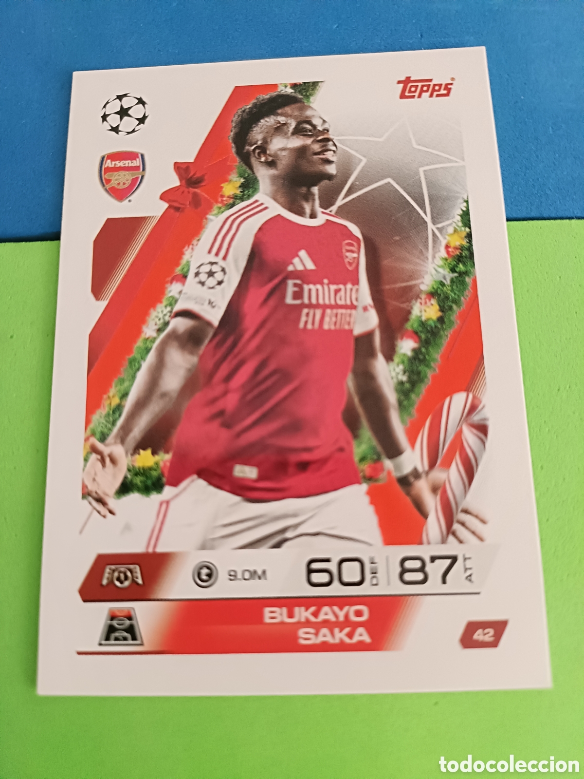 Cromos de F&uacute;tbol: Match Attax Topps 2025 2026 25 26 - Festive Calendar paralela 42 Saka