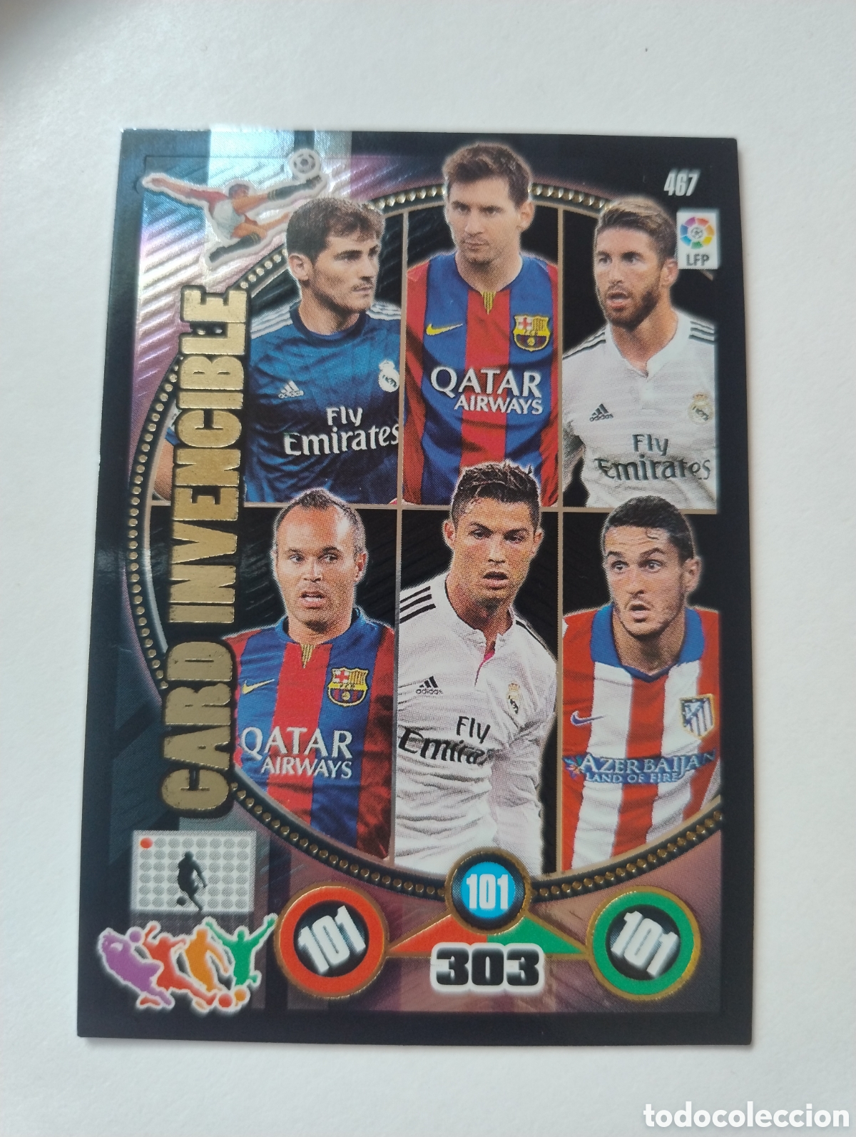 Cromos de F&uacute;tbol: 467 - Carta Invencible - Messi - Ronaldo - Adrenalyn XL Liga 2014 - 2015