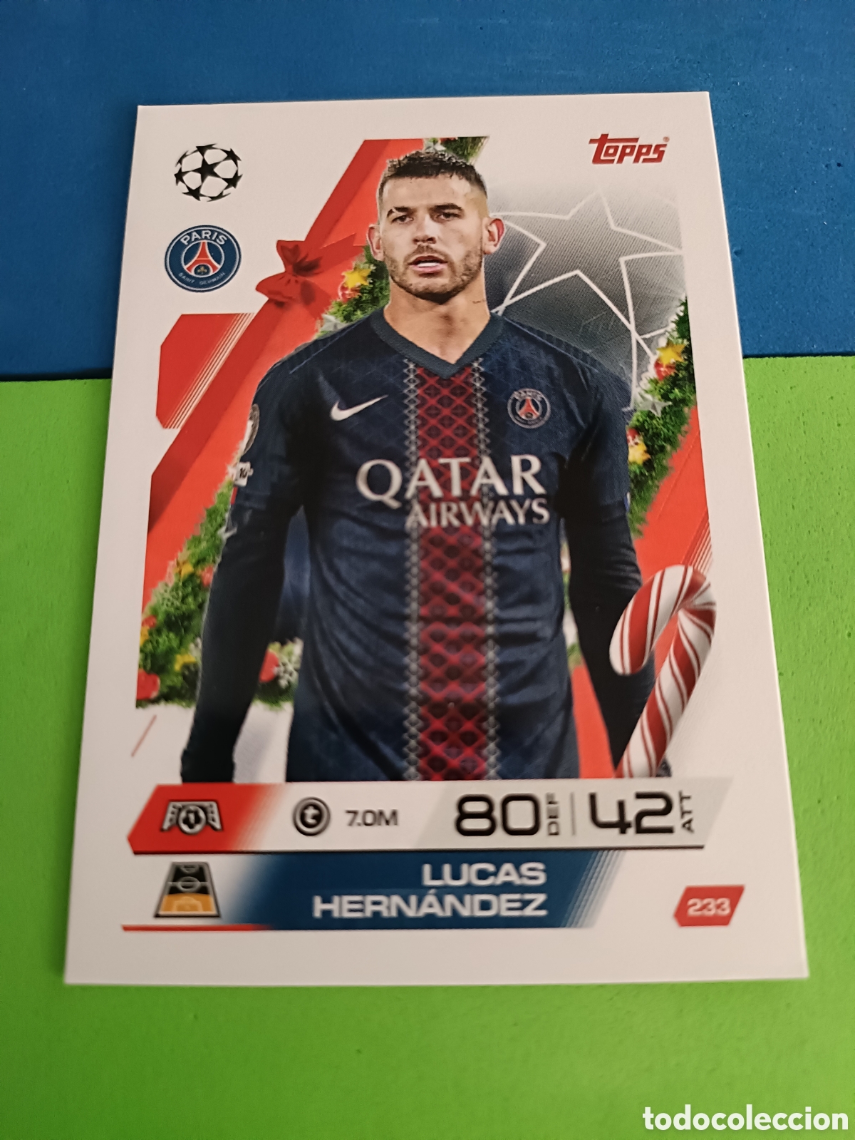 Cromos de F&uacute;tbol: Match Attax Topps 2025 2026 25 26 - Festive Calendar paralela 233 Lucas Hernandez