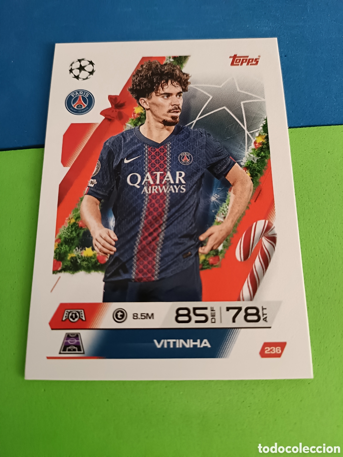 Fu&szlig;ball-Sticker: Match Attax Topps 2025 2026 25 26 - Festive Calendar paralela 236 Vitinha