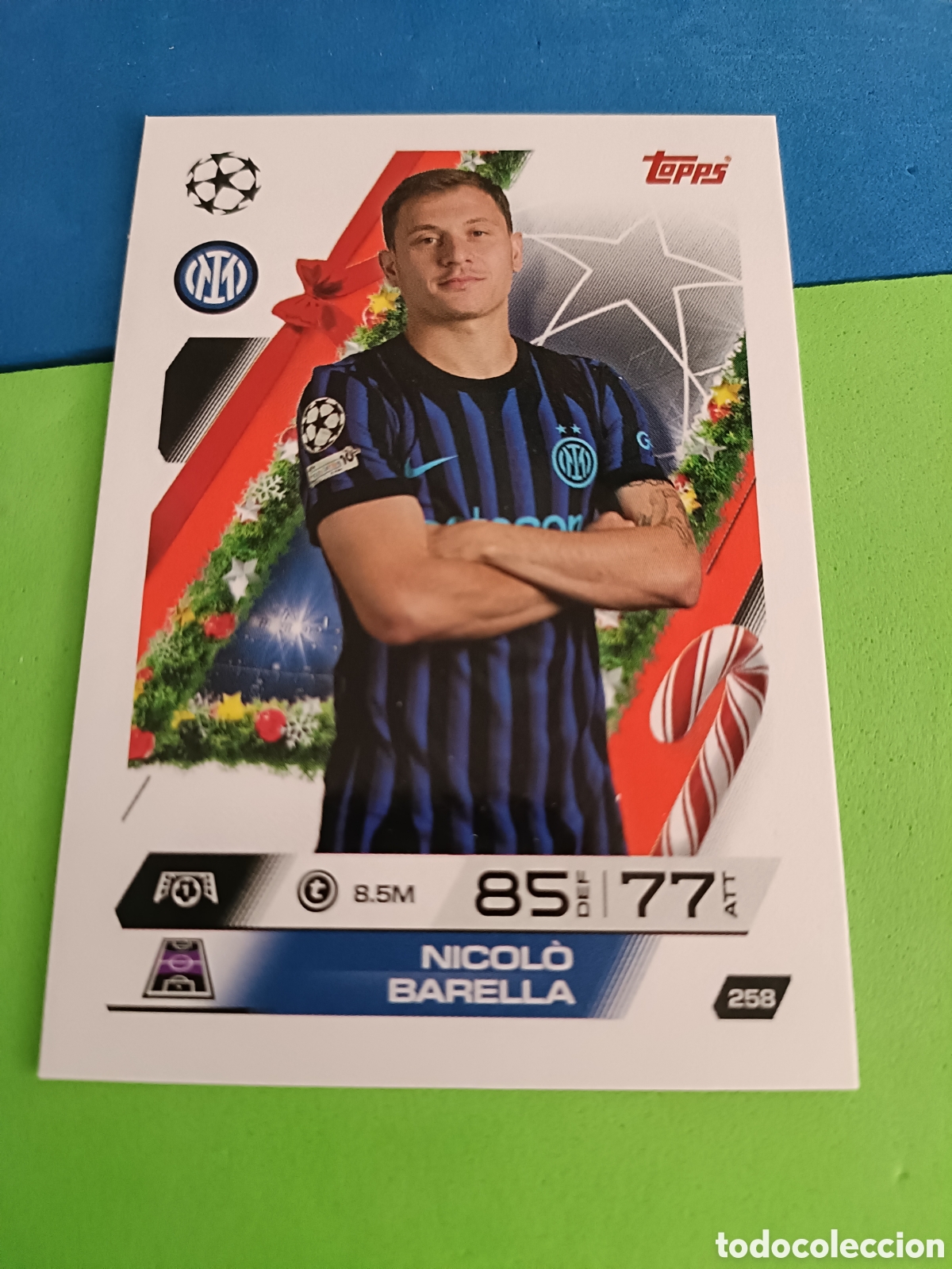 Fu&szlig;ball-Sticker: Match Attax Topps 2025 2026 25 26 - Festive Calendar paralela 258 Barella