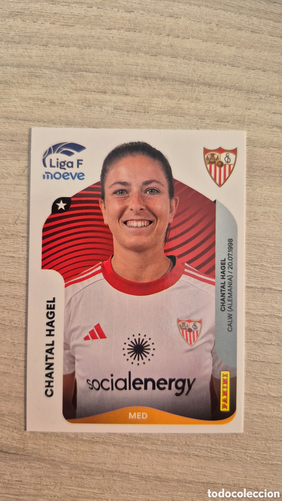Cromos de F&uacute;tbol: N&deg;314 Sevilla FC Chantal Hagel Liga Femenina 25/26