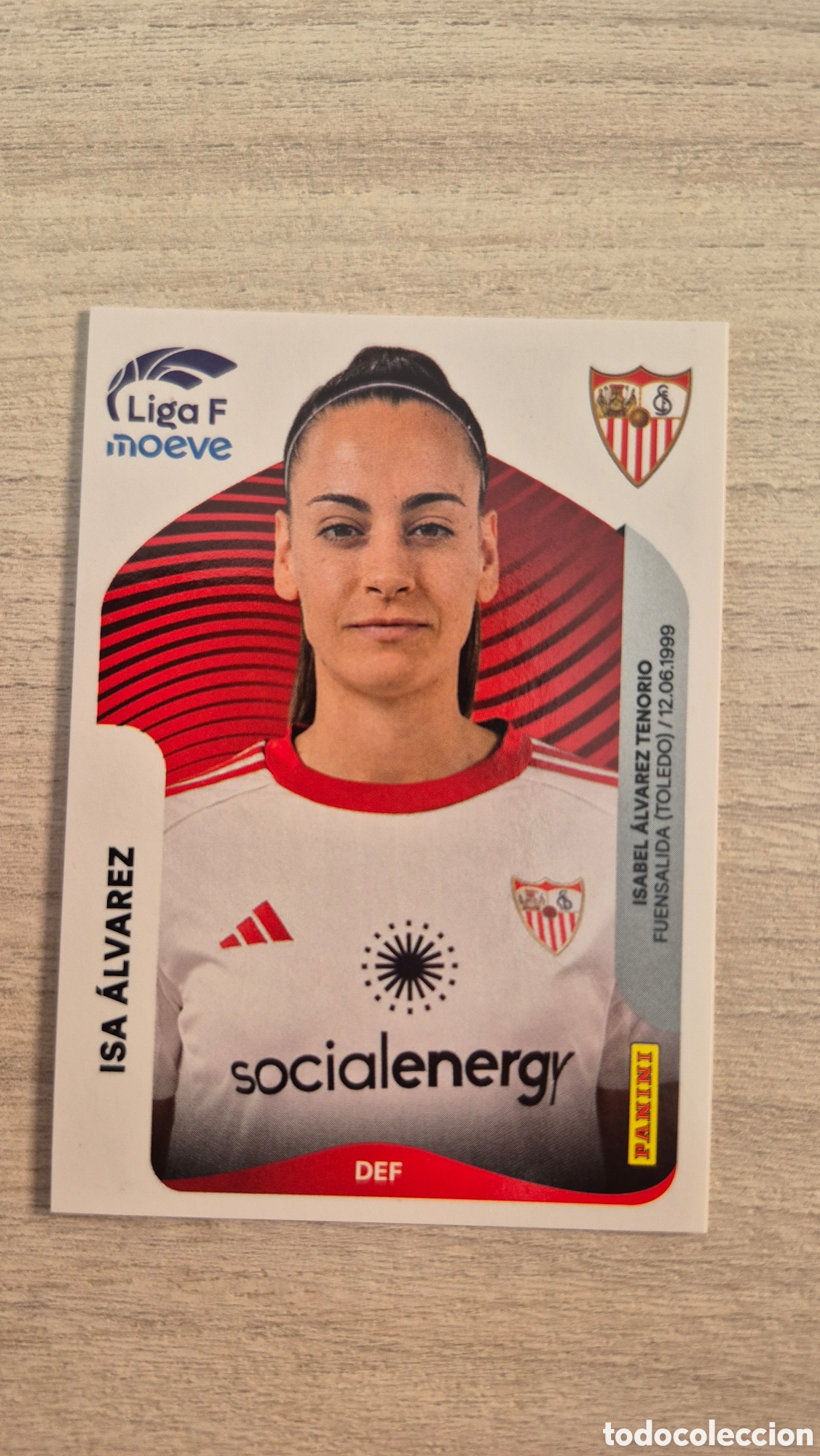 Cromos de F&uacute;tbol: N&deg;309 Sevilla FC Isa &Aacute;lvarez Liga Femenina 25/26