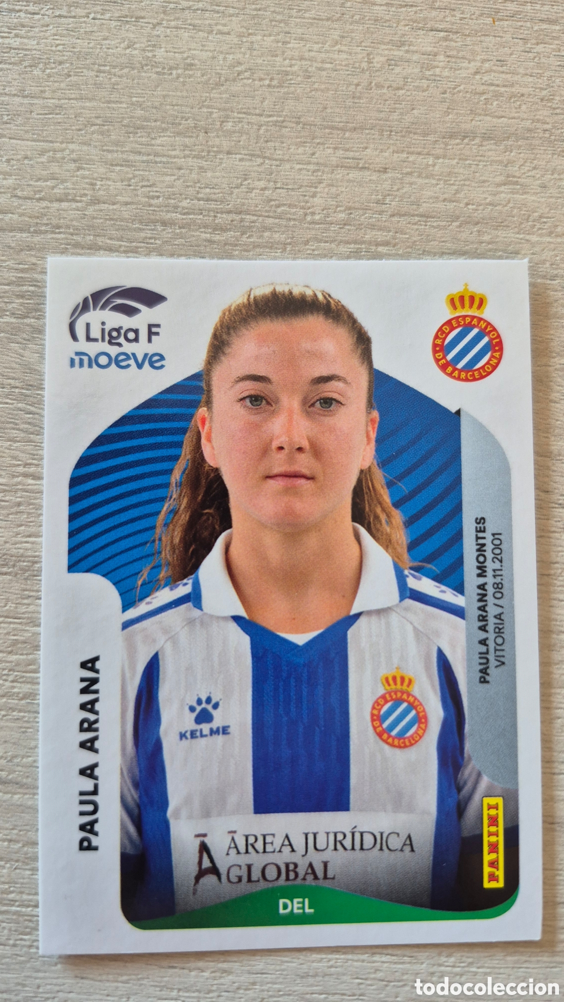 Cromos de F&uacute;tbol: N&deg;200 RCD Espanyol Paula Arana Liga Femenina 25/26