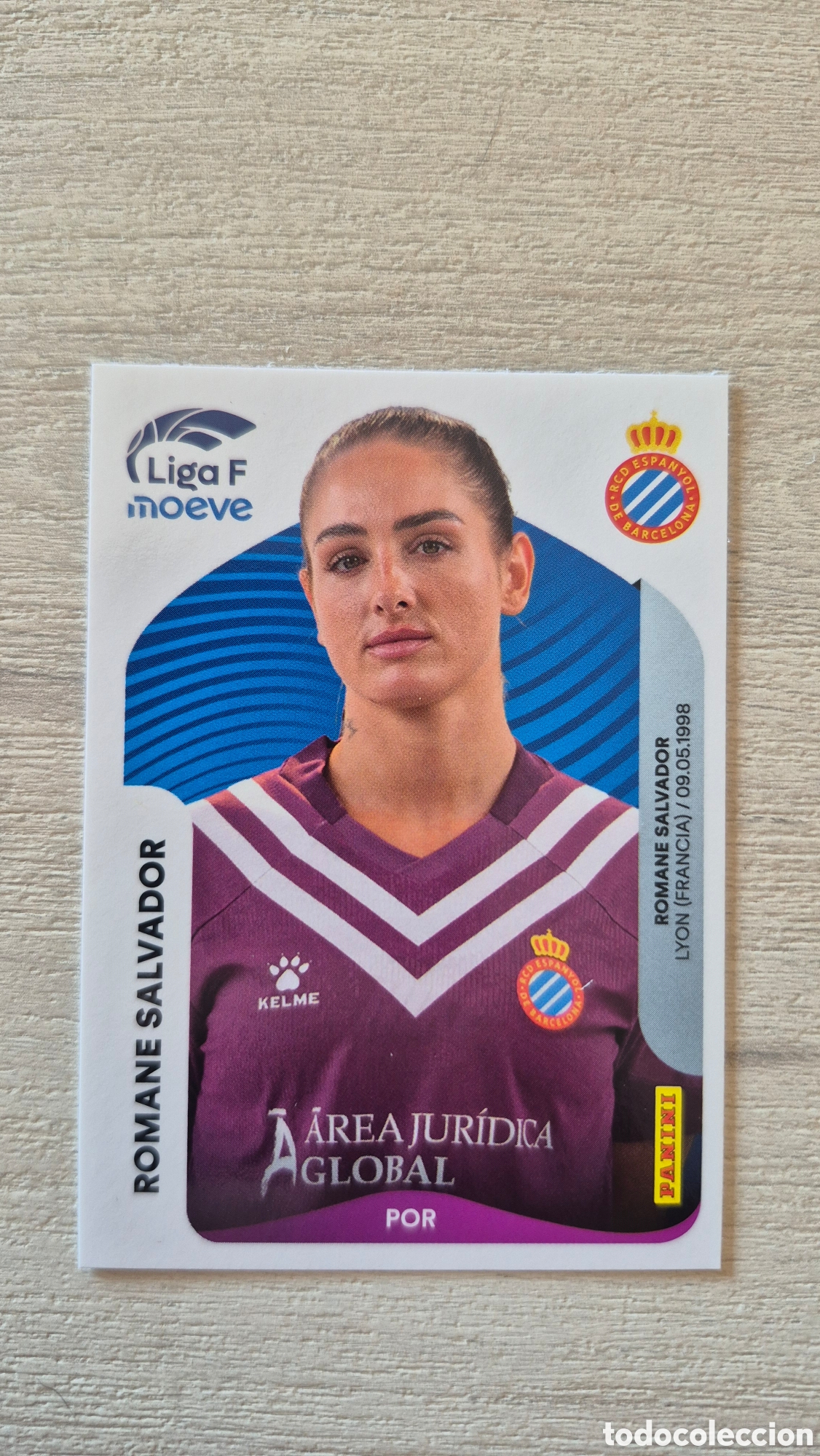 Cromos de F&uacute;tbol: N&deg;184 RCD Espanyol Romane Salvador Liga Femenina 25/26