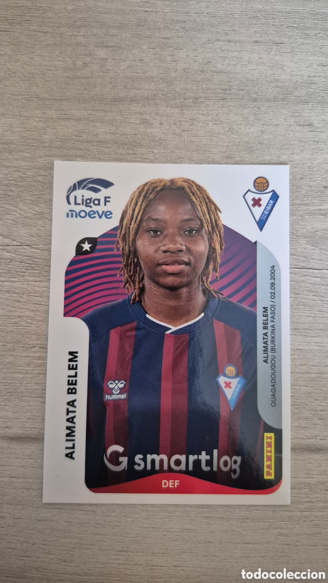 Cromos de F&uacute;tbol: N&deg;169 SD Eibar Alimata Belem Liga Femenina 25/26
