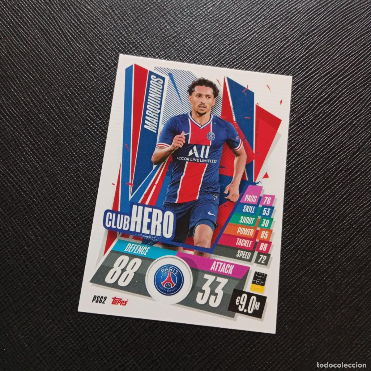 Cromos de F&uacute;tbol: MARQUINHOS PSG TOPPS MATCH ATTAX 2020 2021 CROMO 20 21 FUTBOL - (MD01/02-3) PG61