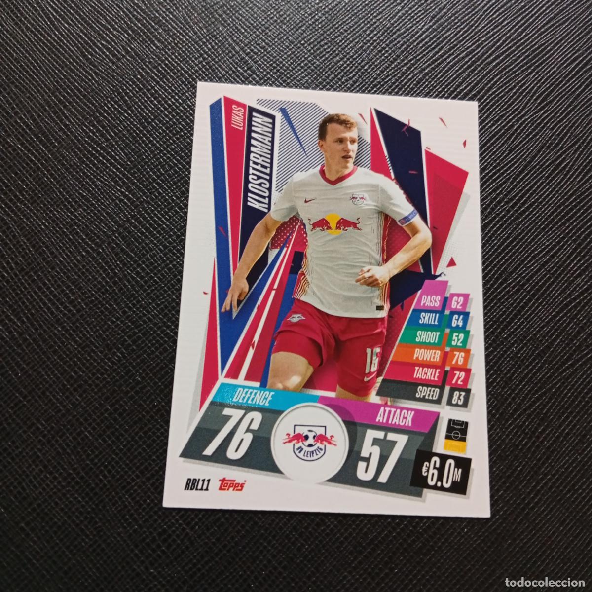 Figurine di Calcio: KLOSTERMANN RB LEIPZIG TOPPS MATCH ATTAX 2020 2021 CROMO 20 21 FUTBOL - (MD01/02-3) PG64