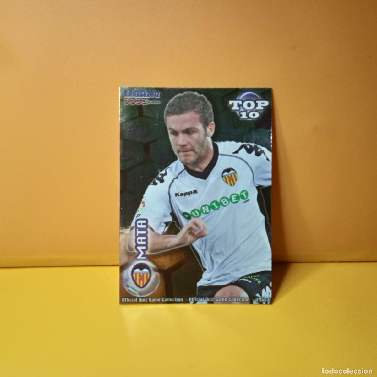 Cromos de f&uacute;tbol: MUNDICROMO 2011 2012 11 12 BRILLO LISO VERDE TOP VALENCIA C.F MATA 615