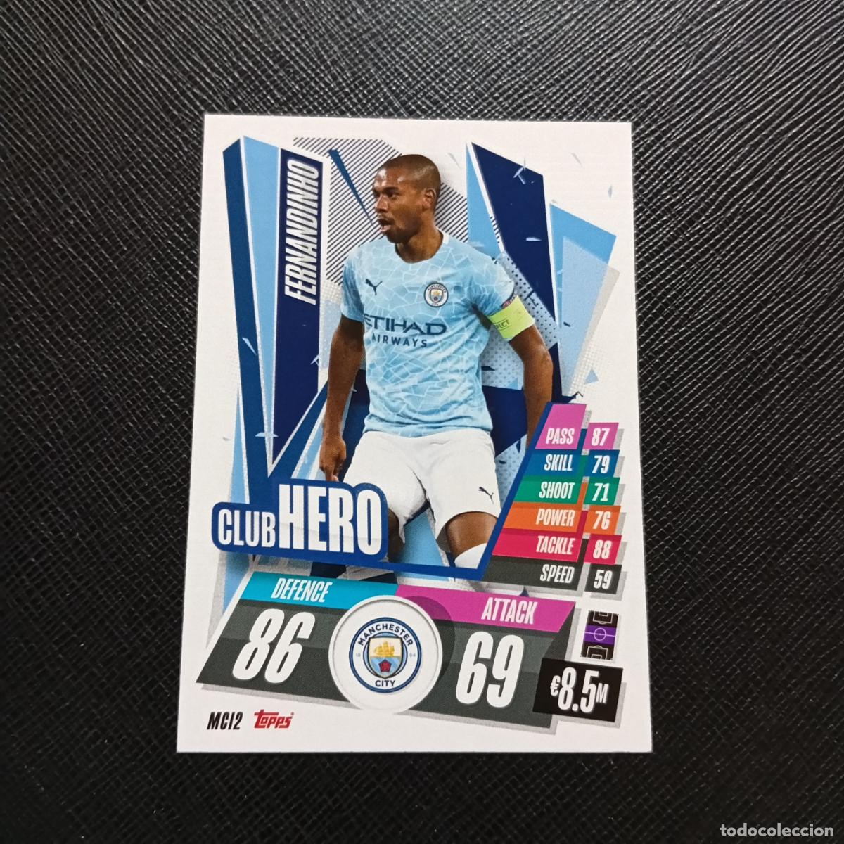 Cromos de F&uacute;tbol: FERNANDINHO MANCHESTER CITY TOPPS MATCH ATTAX 2020 2021 CROMO 20 21 FUTBOL - (MD01/02-3) PG77