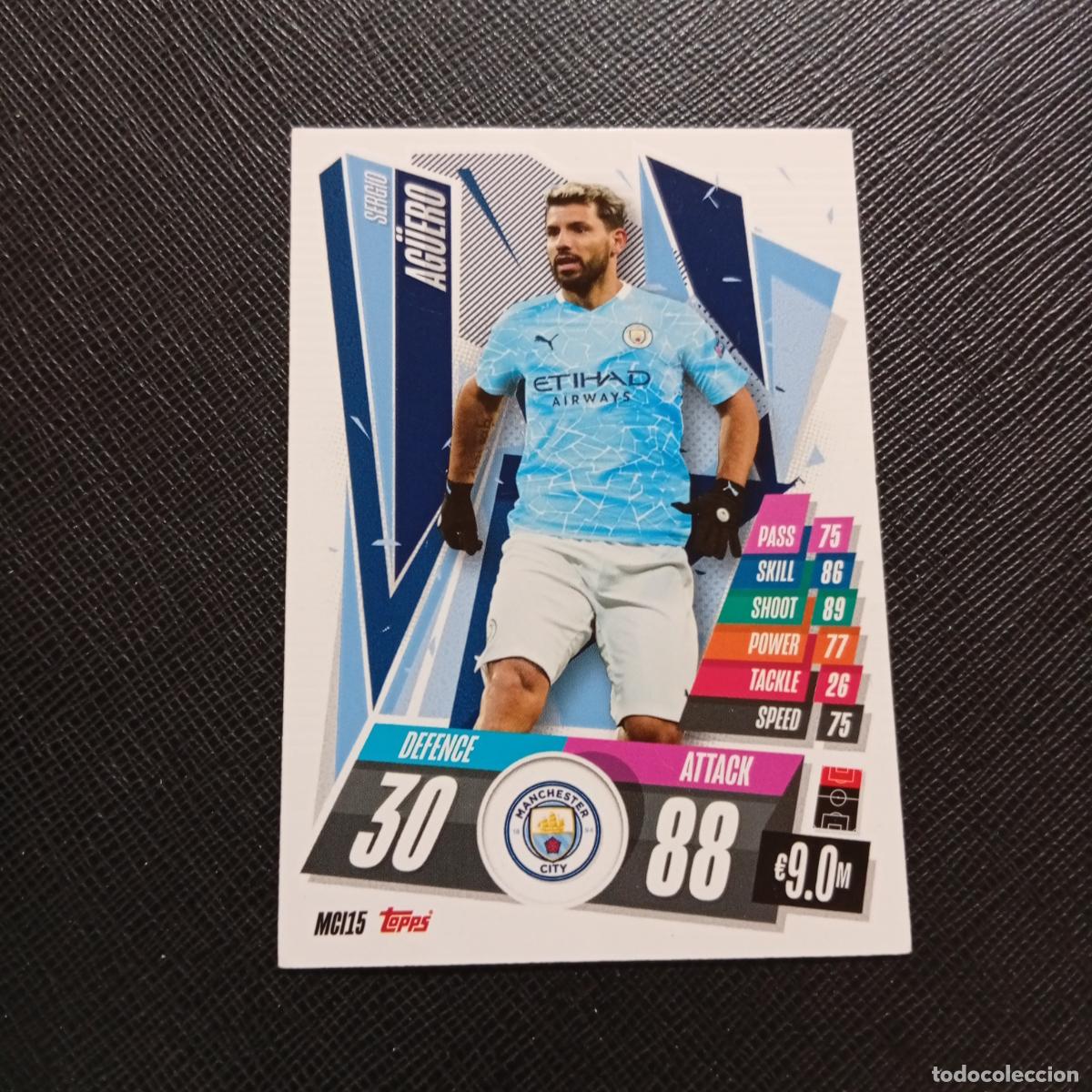 Cromos de F&uacute;tbol: AGUERO MANCHESTER CITY TOPPS MATCH ATTAX 2020 2021 CROMO 20 21 FUTBOL - (MD01/02-3) PG78