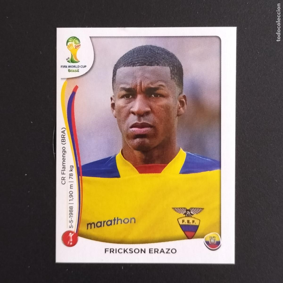 Cromos de F&uacute;tbol: 359 FRICKSON ERAZO ECUADOR CROMOS ALBUM MUNDIAL FUTBOL 14 FIFA WORLD CUP BRASIL 2014