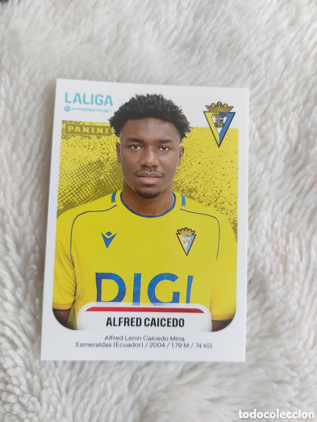 Fu&szlig;ball-Sticker: 83 A 83A ALFRED CAICEDO CADIZ PANINI LIGA HYPERMOTION 25 26 2025 2026