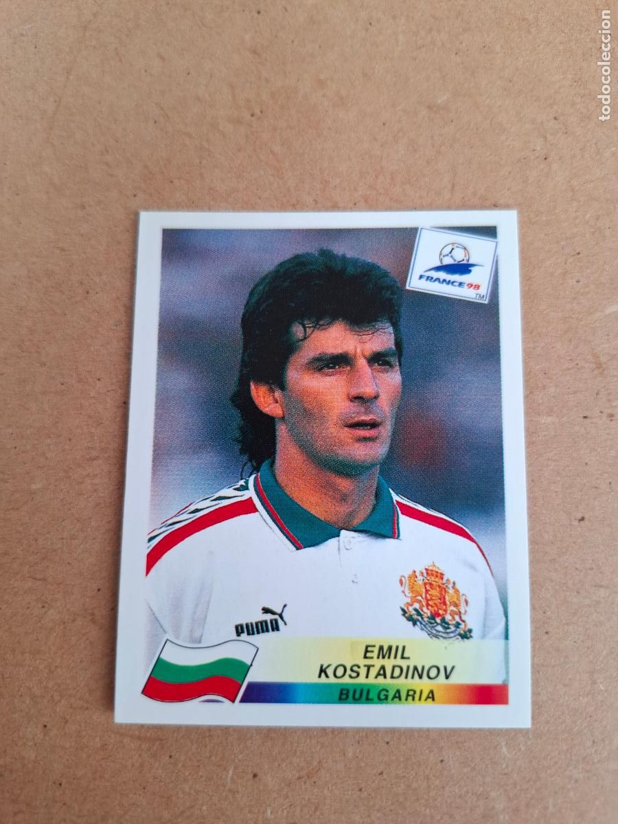 Football Stickers: MUNDIAL FRANCIA 98 - PANINI - DANONE SEREN&Iacute;SIMA - EMIL KOSTADINOV - BULGAR&Iacute;A (NUNCA PEGADO) CP10