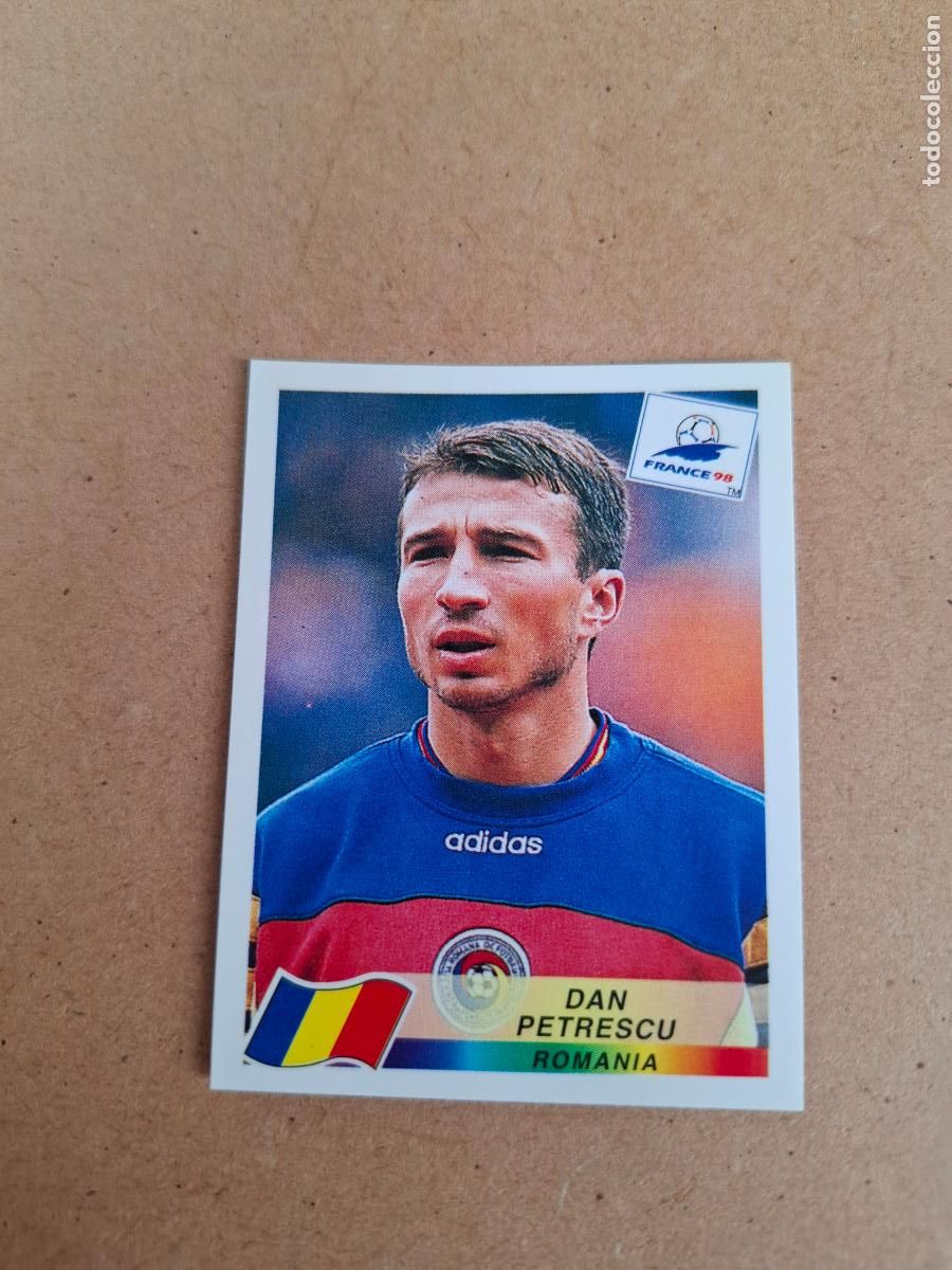 Football Stickers: MUNDIAL FRANCIA 98 - PANINI - DANONE SEREN&Iacute;SIMA - DAN PETRESCU - RUMANIA (NUNCA PEGADO) CP10
