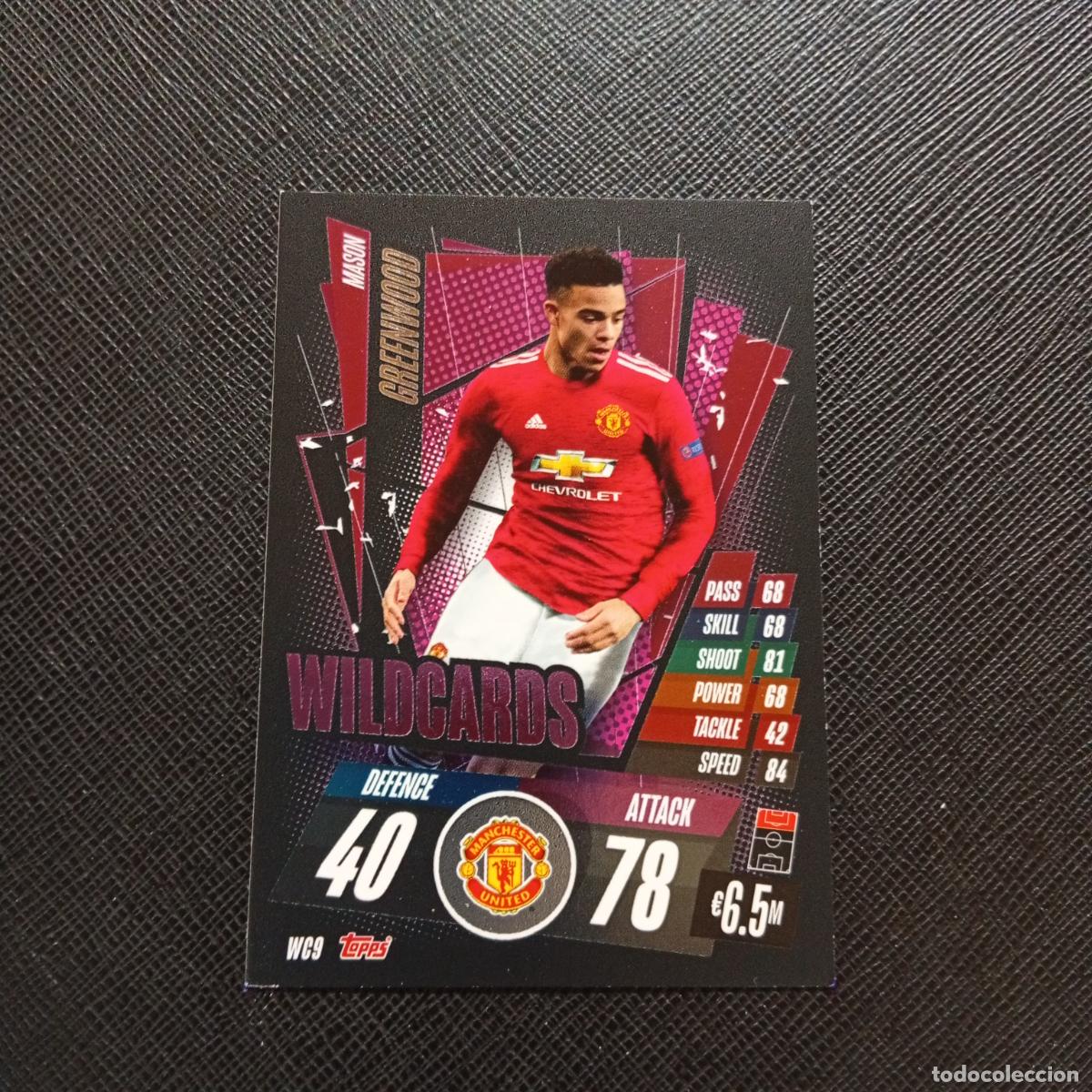 Cromos de F&uacute;tbol: GREENWOOD MANCHESTER UNIT TOPPS MATCH ATTAX 2020 2021 CROMO 20 21 FUTBOL - (MD01/02-3) P80 WILDCARDS