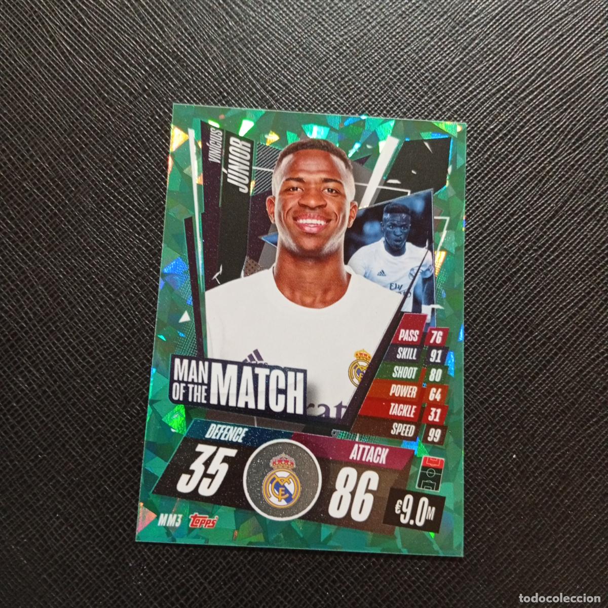 Cromos de F&uacute;tbol: VINICIUS JUNIOR REAL MADRID TOPPS MATCH ATTAX 2020 2021 20 21 - (MD01/02-3) P80 MAN OF THE MATCH
