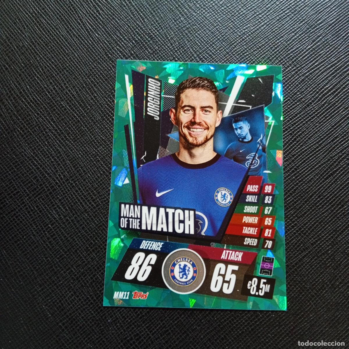 Cromos de F&uacute;tbol: JORGINHO CHELSEA TOPPS MATCH ATTAX 2020 2021 CROMO 20 21 - (MD01/02-3) P82 MAN OF THE MATCH