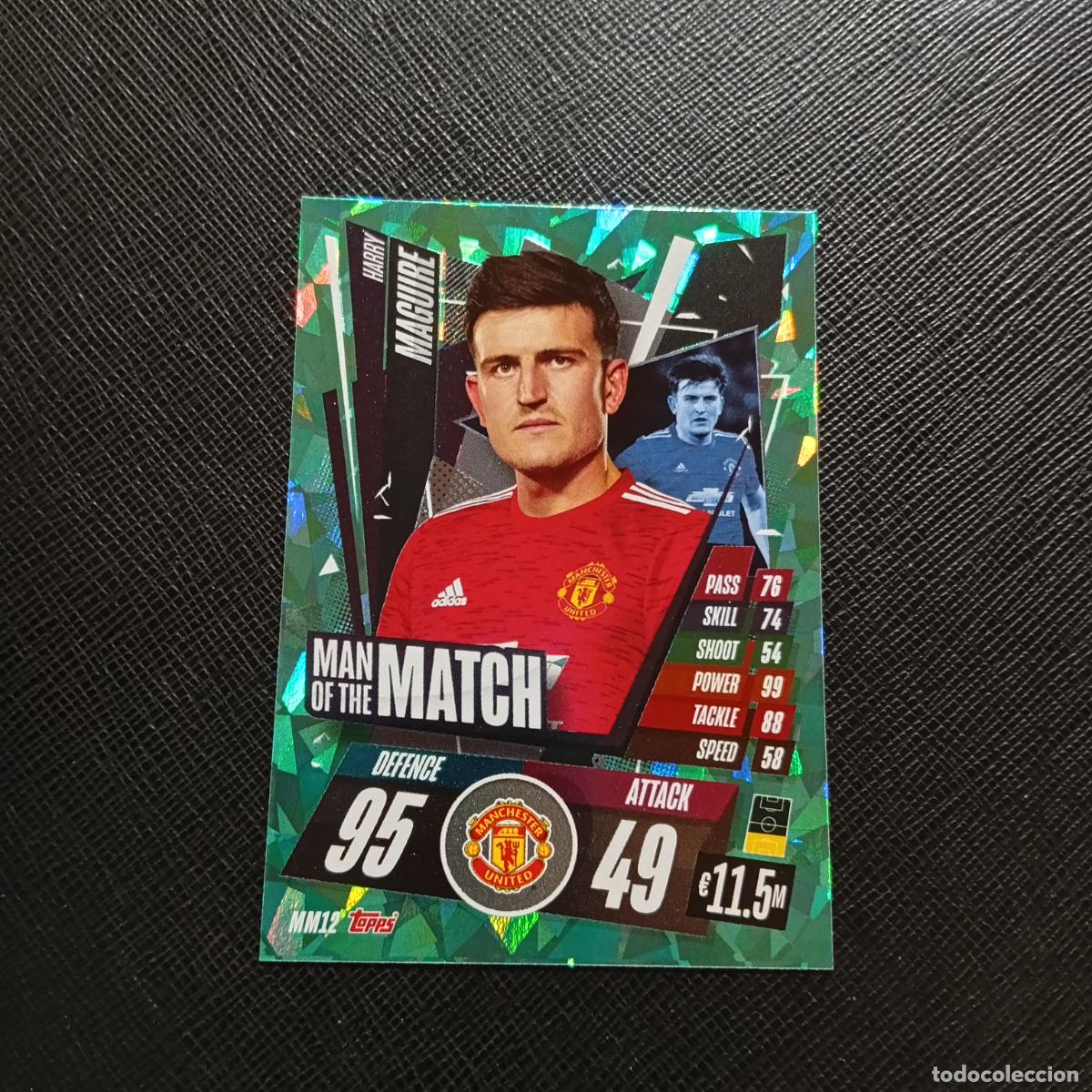 Cromos de F&uacute;tbol: MAGUIRE MANCHESTER TOPPS MATCH ATTAX 2020 2021 CROMO 20 21 - (MD01/02-3) P82 MAN OF THE MATCH