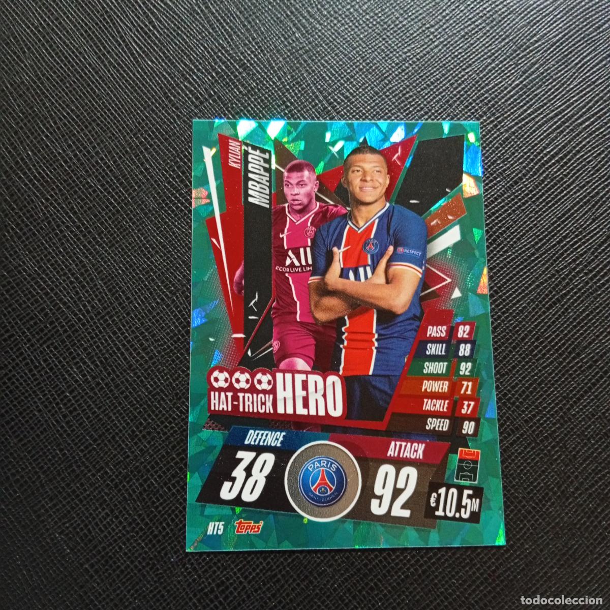 Cromos de F&uacute;tbol: MBAPPE PSG TOPPS MATCH ATTAX 2020 2021 CROMO 20 21 - (MD01/02-3) P83 HAT TRICK HERO