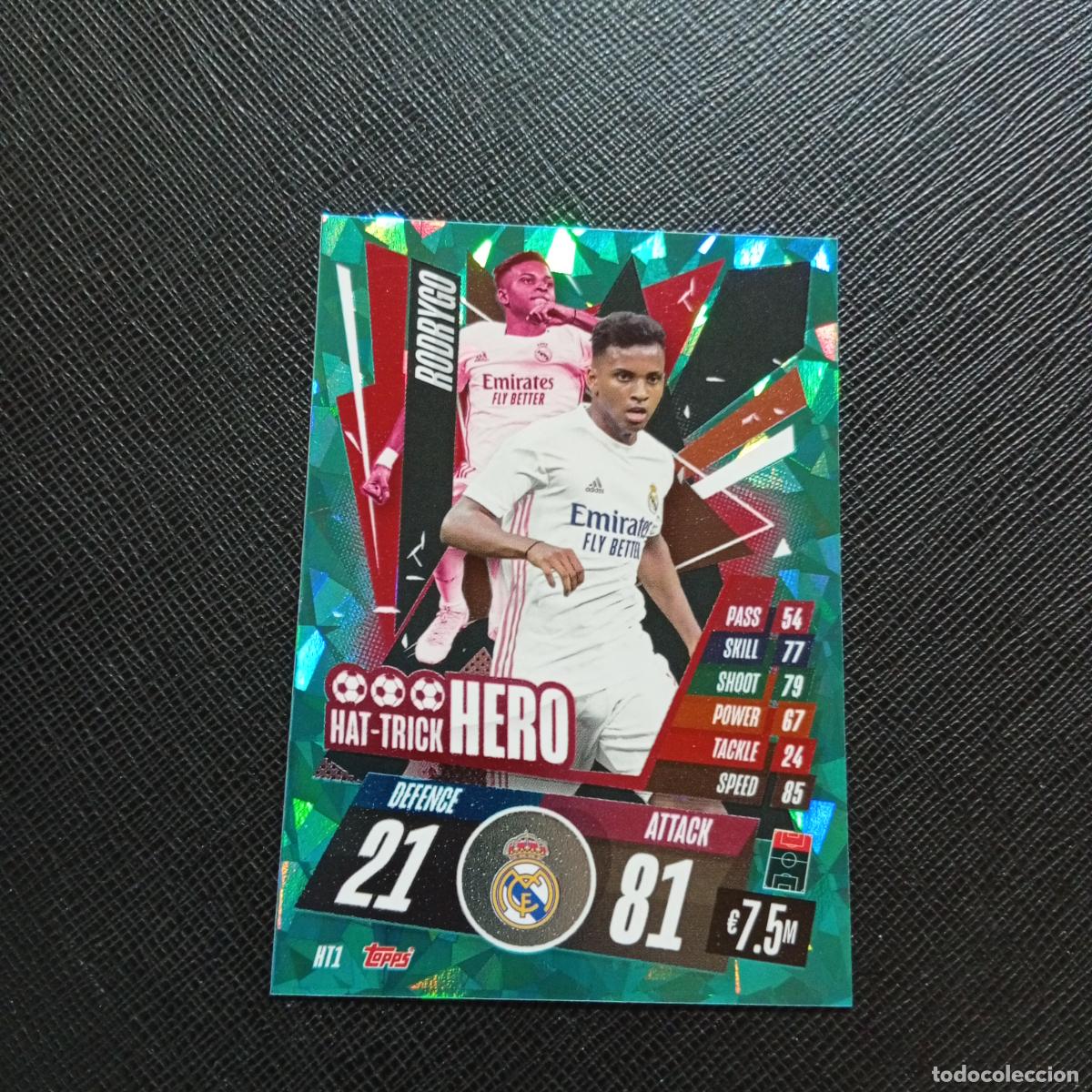 Cromos de F&uacute;tbol: RODRYGO REAL MADRID TOPPS MATCH ATTAX 2020 2021 CROMO 20 21 - (MD01/02-3) P84 HAT TRICK HERO