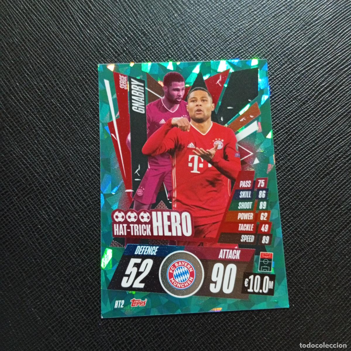 Cromos de F&uacute;tbol: GNABRY BAYERN MUNICH TOPPS MATCH ATTAX 2020 2021 CROMO 20 21 - (MD01/02-3) P84 HAT TRICK HERO