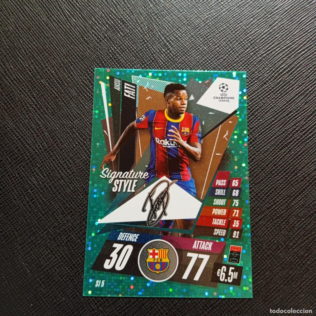 Cromos de F&uacute;tbol: ANSU FATI BARCELONA TOPPS MATCH ATTAX 2020 2021 CROMO 20 21 - (MD01/02-3) P84 SIGNATURE STYLE