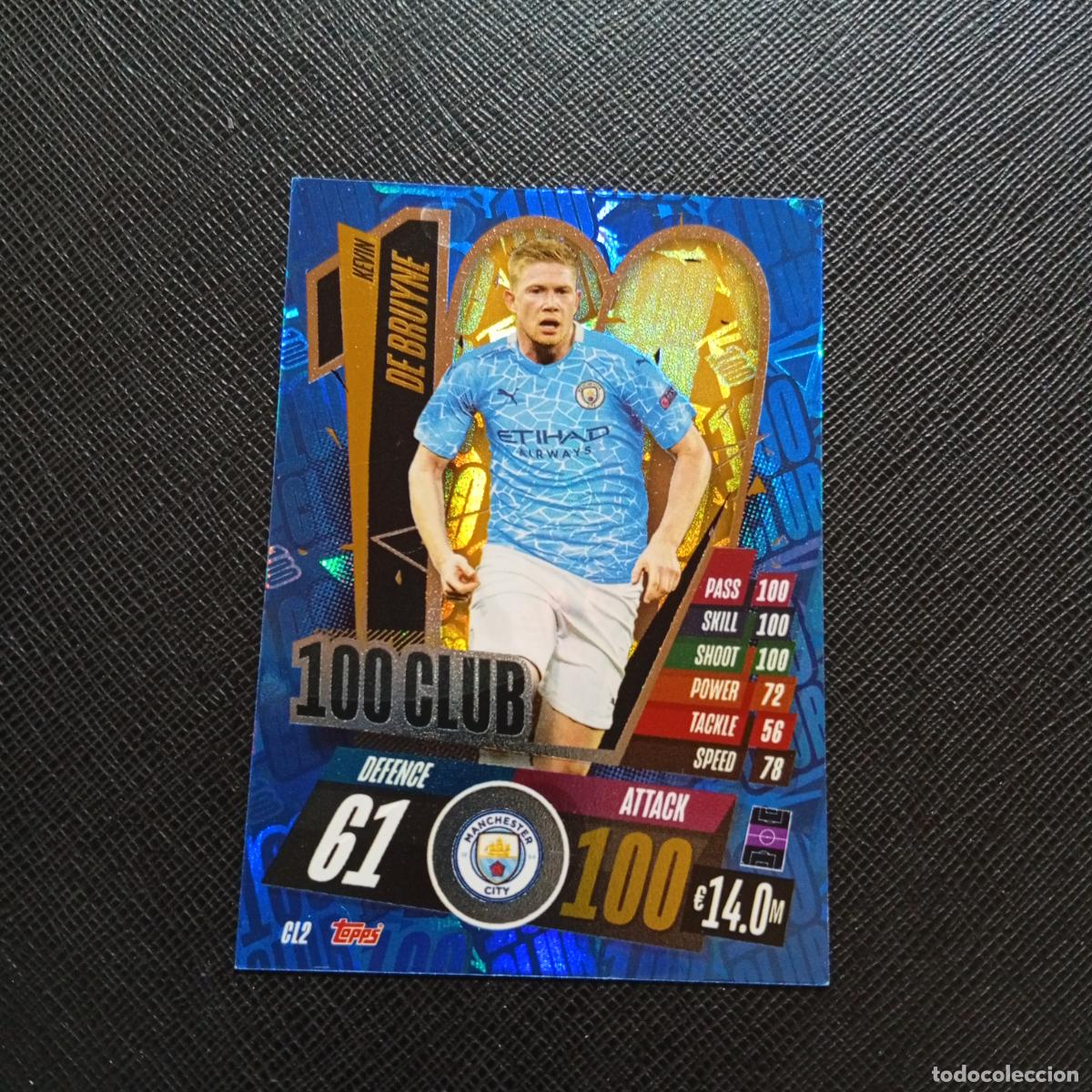 Cromos de F&uacute;tbol: DE BRUYNE MANCHESTER CITY TOPPS MATCH ATTAX 2020 2021 CROMO 20 21 - (MD01/02-3) P85 100 CLUB
