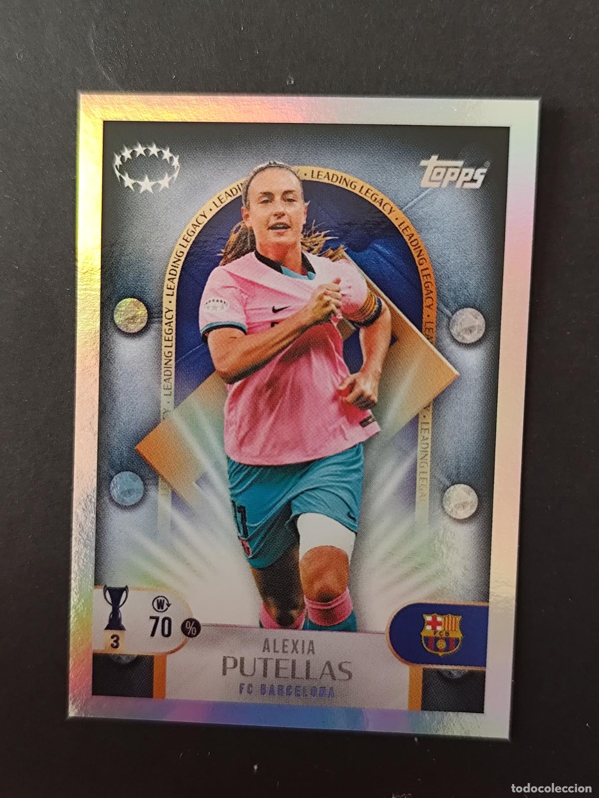 Cromos de F&uacute;tbol: 281 ALEXIA PUTELLAS LEADING LEGACY BARCELONA BAR&Ccedil;A STICKER CHAMPIONS LEAGUE 2025 2026 25 26 TOPPS