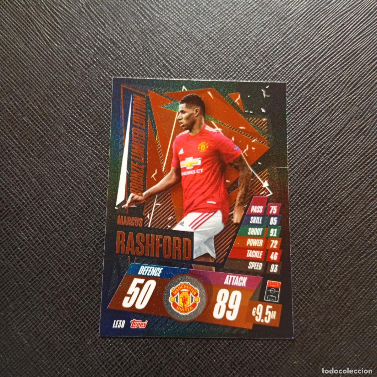Cromos de F&uacute;tbol: RASHFORD MANCHESTER TOPPS MATCH ATTAX 2020 2021 CROMO 20 21 -(MD01/02-3) P45 LIMITED EDITON BRONZE
