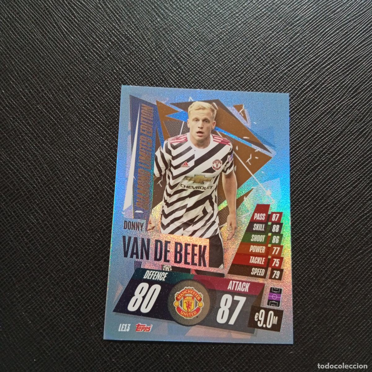 Cromos de F&uacute;tbol: VAN DE BEEK MANCHESTER TOPPS MATCH ATTAX 2020 2021 20 21 -(MD01/02-3) P45 LIMITED EDITON DIAMOND