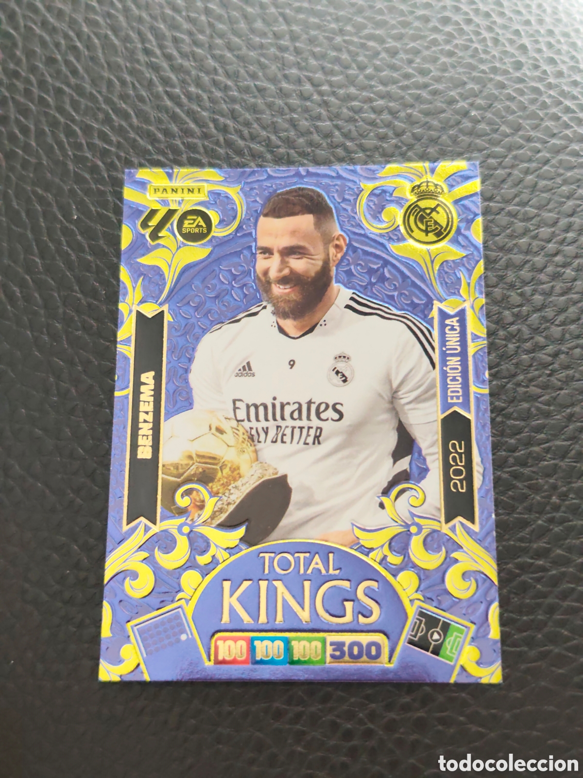 Cromos de F&uacute;tbol: ADRENALYN XL 25/26 EDICI&Oacute;N &Uacute;NICA BENZEMA REAL MADRID TOTAL KINGS