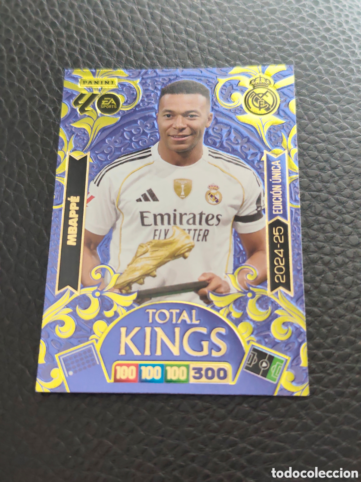 Cromos de F&uacute;tbol: ADRENALYN 25/26 CARD UNICA MBAPP&Eacute; REAL MADRID TOTAL KINGS