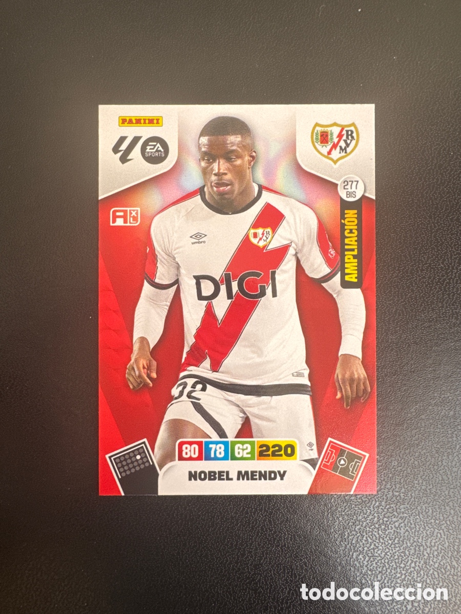 Cromos de F&uacute;tbol: NOBEL MENDY RAYO VALLECANO NUMERO 277 BIS ADRENALYN 2025 2026