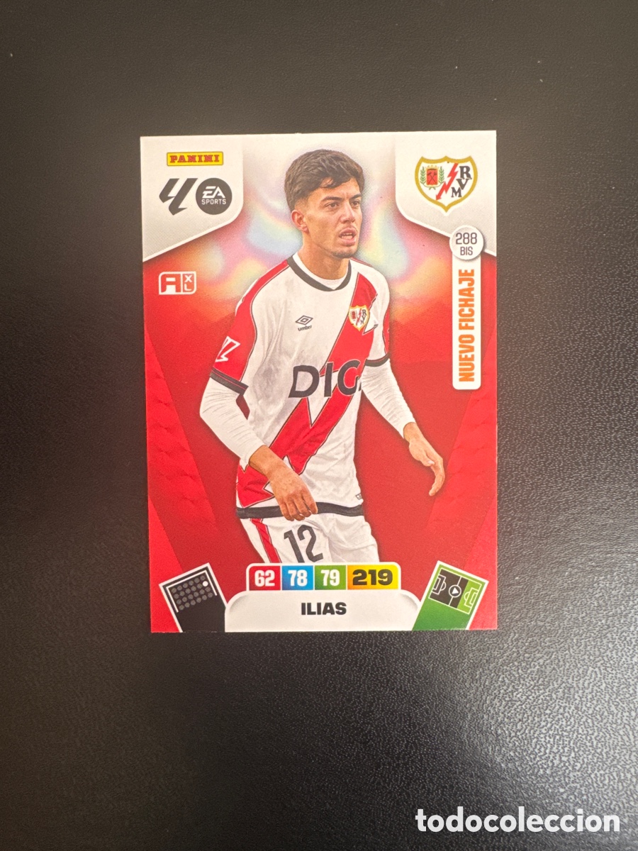 Cromos de F&uacute;tbol: ILIAS RAYO VALLECANO NUMERO 288 BIS ADRENALYN 2025 2026