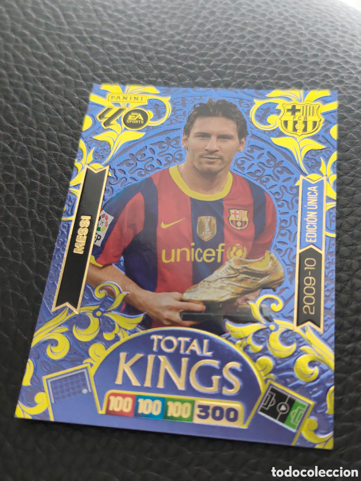 Cromos de F&uacute;tbol: ADRENALYN XL 25 26 CARD UNICA MESSI FC BARCELONA TOTAL KINGS