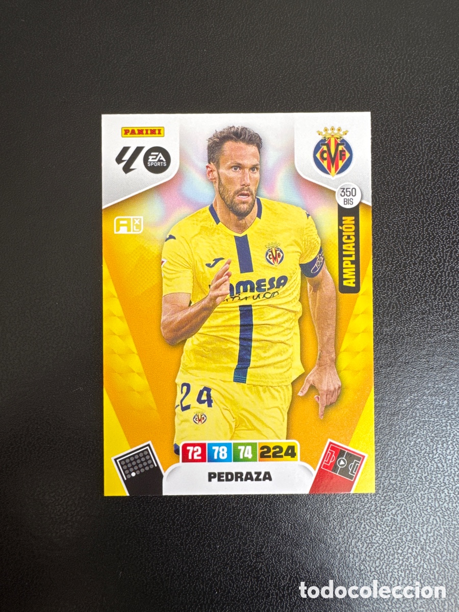 Cromos de F&uacute;tbol: PEDRAZA VILLARREAL N&Uacute;MERO 350 BIS ADRENALYN 2025 2026