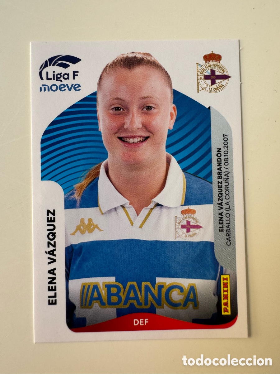 Cromos de F&uacute;tbol: PANINI ADRENALYN XL LIGA F 2025-2026 &ndash; N&ordm; 129 B &ndash; Elena V&aacute;zquez Deportivo La Coru&ntilde;a